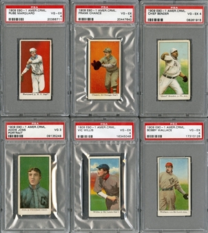 1909-11 E90-1 American Caramel Hall of Famers PSA-Graded Collection (6 Different)